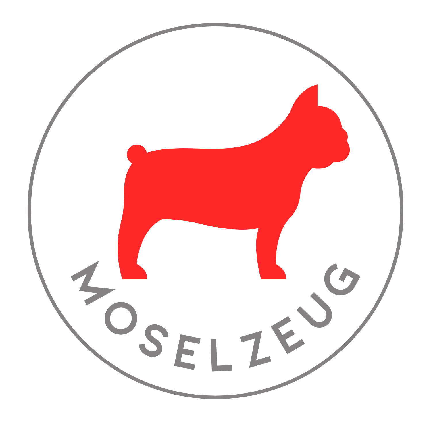 Das Logo von Moselzeug in Bernkastel-Kues mit dem roten HUnd