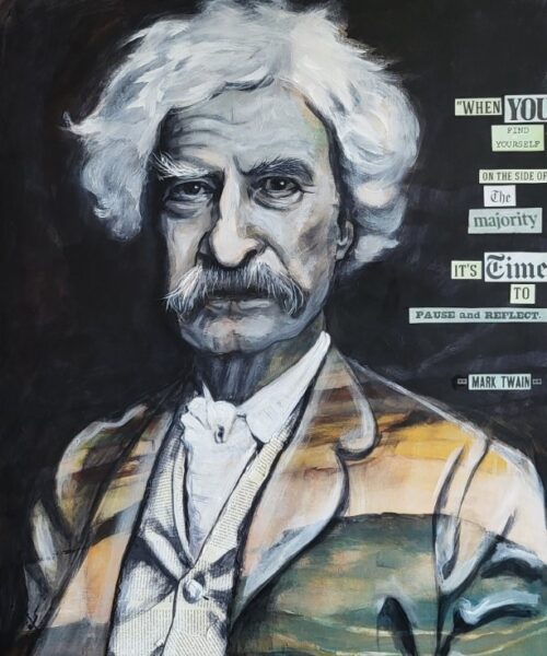 Mark Twain Bild mit Zitat