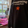 Champagne sil vout plait Sweat schwarz 3 Mittel