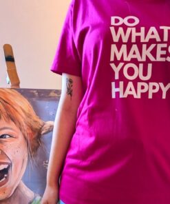 T-Shirt Do more what makes you happy Fuchsia | Moselzeug