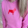 Hoodie roter Hund Moselzeug in rosa 1