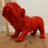 Englische Bulldogge Moselzeug rote Figur stehend scaled