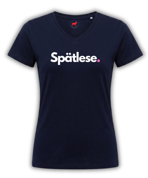 Shirt in schwarz oversize mit Aufdruck Spätlese von Moselzeug