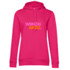 Hoodie in der Farbe pink mit Aufdruck Weinzigartig
