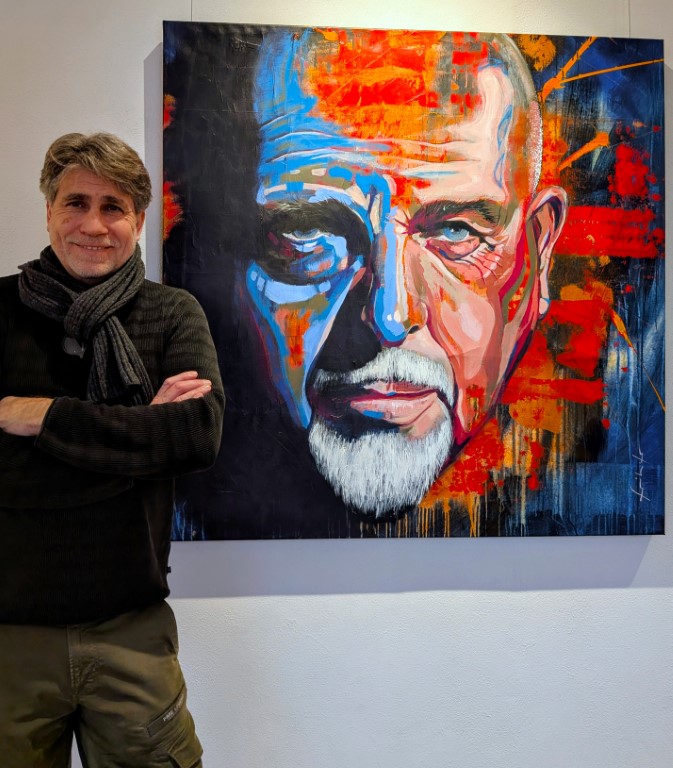 DRUCK PETER GABRIEL | Moselzeug 2 Druck des Gemäldes Peter Gabriel von Maler Holger Freihöfer