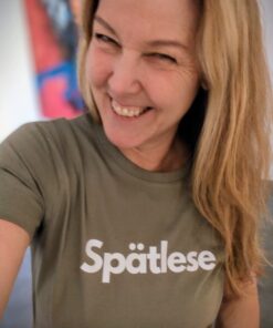 T-Shirt Spätlese in khaki von Moselzeug