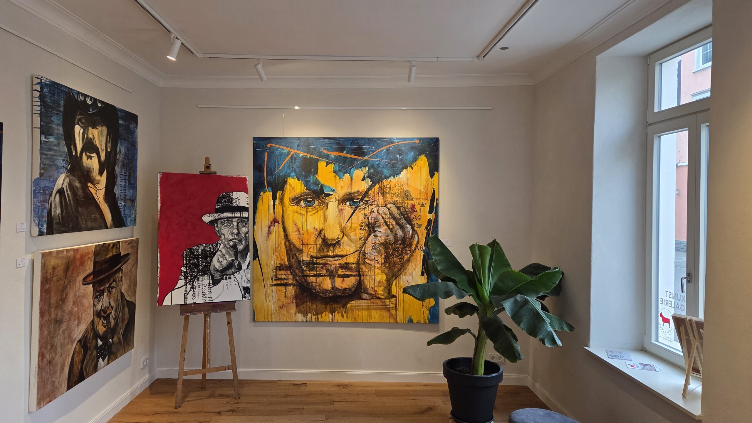 DRUCK Stoppok | Moselzeug 2 Das Original des Gemäldes Stoppok in der Galerie Raumansicht