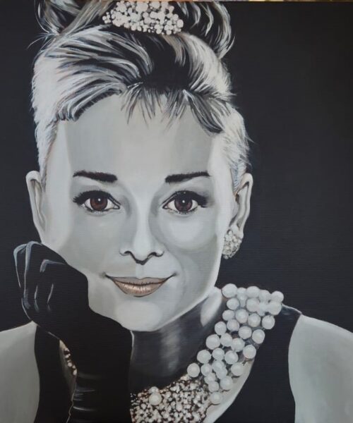 Druck Audrey Hephurn Gemälde von Holger Freihöfer Moselzeug Kunstgalerie