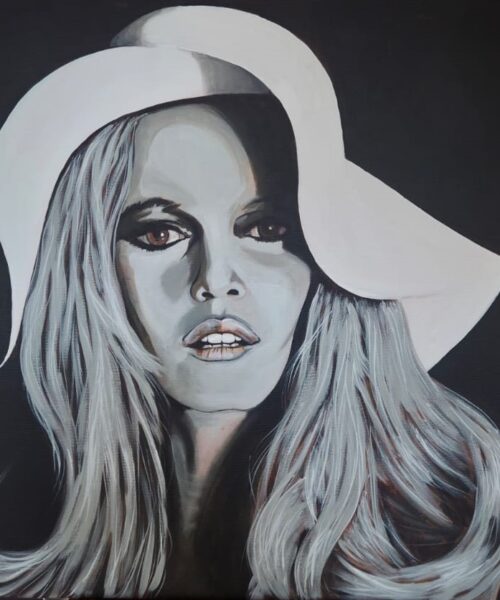 Druck Brigitte Bardor 80 x 80 cm von Holger Freihöfer Moselzeug