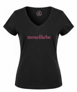 Schwarzes T-Shirt mit Aufschrift moselliebe