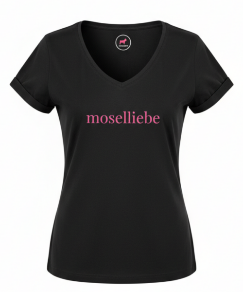 Schwarzes T-Shirt mit Aufschrift moselliebe