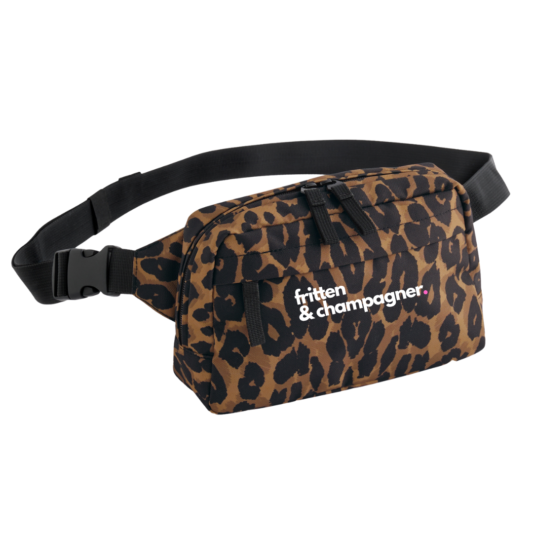 LEO Bauchtasche mit Statement nach Wahl | Moselzeug 8 Fritten und Champagner bauchtasche