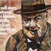 Churchill auch Sir Winston Churchill genannt auf einer Kunstpostkarte mit einem Zitat von Moselzeug