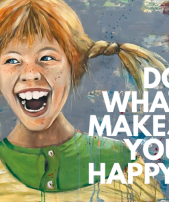 Pippi auf einer Kunstkarte oder Grußkarte