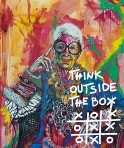 Postkarte mit Iris Apfel Motiv und Spruch