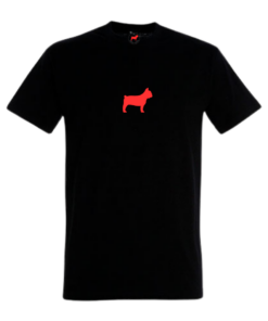 Männer T-Shirt in schwarz mit dem roten Hund von Moselzeug