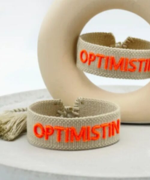 Optimistin Armband von Moselzeug
