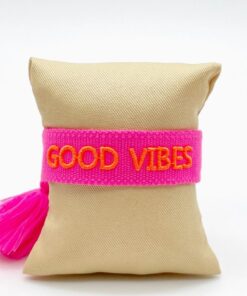 Good vibes Statement Armband in pink