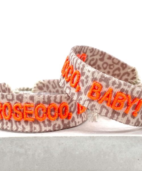 Moselzeug Prosecco Baby Armband mit Statement