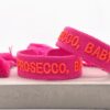 Prosecco Baby Moselzeug Pink orange Statement Armband 2