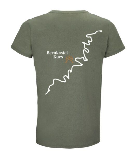 Moselverlauf groß als Rückendruck auf einem Moselzeug Shirt