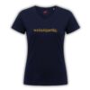 Goldenes Weinzigartig auf einem schwarzen T-Shirt