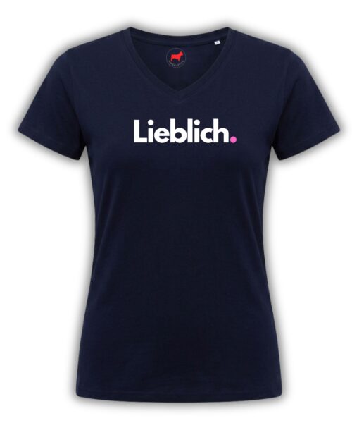 Damen Shirt mit Aufdruck Lieblich von Moselzeug
