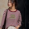 Gestreiftes Sweat von Moselzeug Work Wine Balance